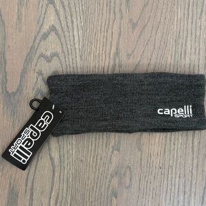 Capelli Sport Thermal Dark Heather Gray Knit Headwrap NWT $18 Adult One Size